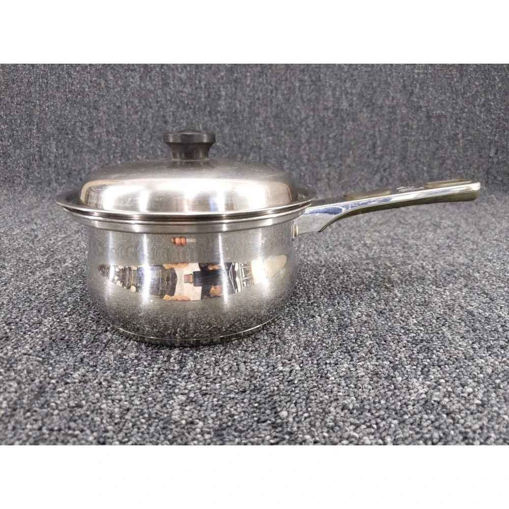 Oneida‎ Immaculate Saucepan Silver 18/10 Stainless Steel 1 Quart Pot with Lid